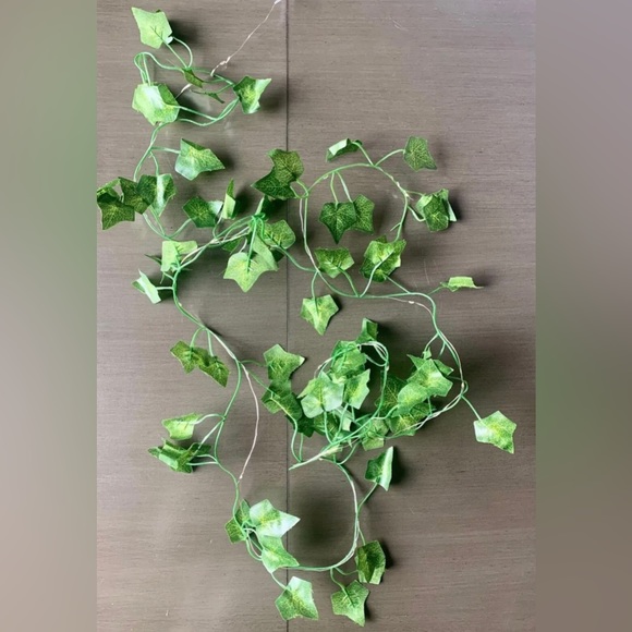 6.5 Feet Green Ivy Vine Leaves Battery LED Lights String Lighting Indoor Outdoor - Picture 3 of 4